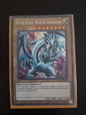 Yu-Gi-Oh! Blue-Eyes White Dragon Card - Blue